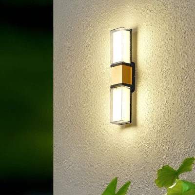 Durable Outdoor Wall Sconce with High Light Transmission Acrylic Lampshade, Rustproof Aluminum, Waterproof for Porch, Garden, and Terrace
