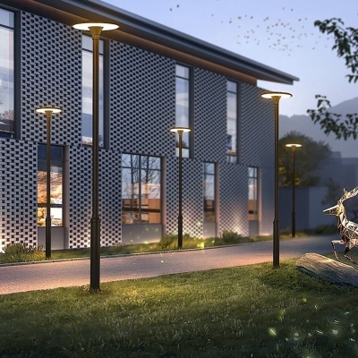 Elegant Die-Cast Aluminum Garden Lamp Post with Waterproof Silicone Seals, Heat Sink, and Bright Steady Light for Outdoor Pathways