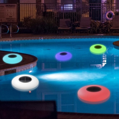 Automatic Solar Pool Light with Remote Control, IP67 Waterproof, Adjustable Brightness and Color Modes, Ideal for All Weather Conditions