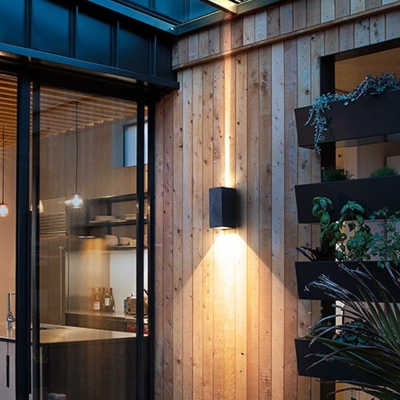 Dual Light Effect Outdoor Wall Light with COB and LED Array for Patio, Backyard, Garden, and Corridor, Wide Angle &amp; Long Distance Illumination