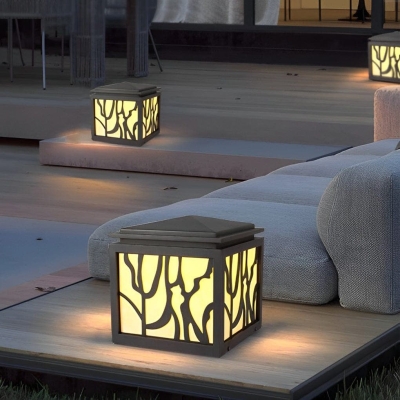 Stylish Stainless Steel Outdoor Lamp with Waterproof Design, High-Transmittance Lampshade, and Energy-Saving LED Bulbs for Lawn and Fence Posts
