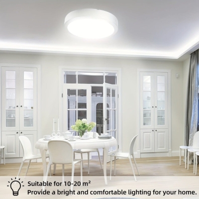 Set of 2 Round LED Flush Mount Ceiling Light for Bedroom Living Room Kitchen