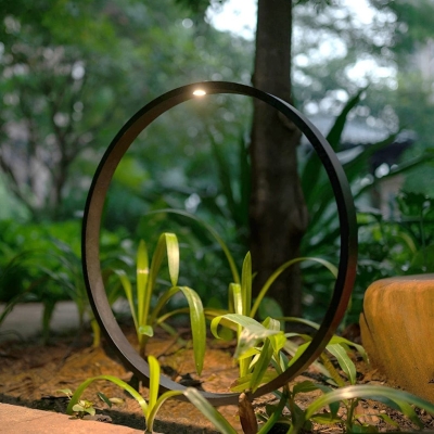 Minimal Ring-Shaped Aluminum LED Pathway Light, Durable, Energy-Saving, High Brightness Outdoor Garden Lamp for Enhanced Landscape Decor
