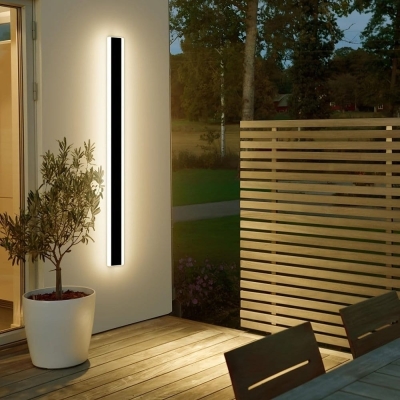 Waterproof Modern Outdoor Wall Light, White LED Wall Light for Living Room Porch Garage