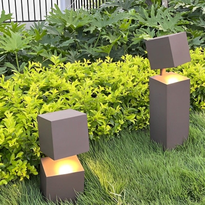 Modern Industrial Outdoor Pathway Light, Waterproof, Rustproof Aluminum Lawn Lamp with IP65 Rating for Garden, Lawn, and Park Decor