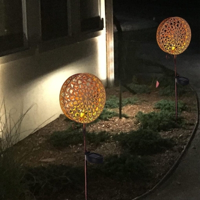 Exquisite Iron Solar Garden Light with Adjustable Panel, Waterproof Design for Elegant Outdoor Lighting, Perfect for Halloween, Christmas, and Daily Decor