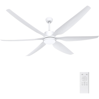 66 in. Large Remote Control Ceiling Fan and Light, Modern Contemporary Ceiling Fan for Patio Porch Garage, Indoor Ceilig Fan for Living Room Bedroom