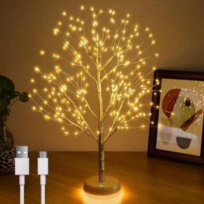 Tree-Shaped Desk Lamp Table Lamp for Bedside Dining Room Living Room Kitchen Counter Office Holiday Decoration