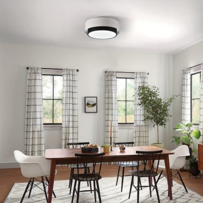 Round LED Dimmable Flush Mount Ceiling Light with Remote Control