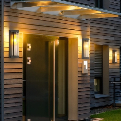 Modern Minimalist Glass Wall Lamp, Durable Stainless Steel Outdoor Wall Sconce, and Energy-Saving Solar Porch Light, Easy Installation &amp; Weather Resistant