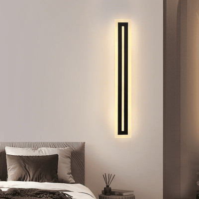 Outdoor Black Modern LED Wall Lights, Exterior Wall Light for Porch Patio Living Room Bedroom