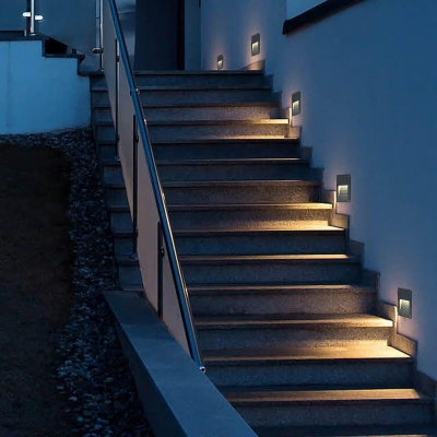 Modern Recessed Step Light, Easy Installation, Indirect Bright Light for Stairs, Hallways, Driveways, Patios, Perfect for Home Renovation
