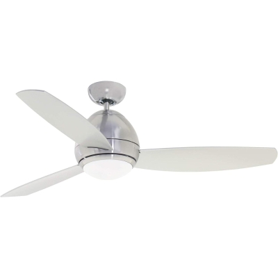 52 in. Brushed Steel LED Indoor Modern Ceiling Fan Light Fixture with Remote Control and Downrod Mount,