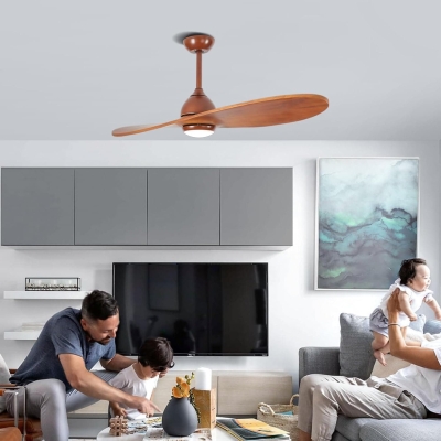 52 in. Stylish 2-Blade Ceiling Fan with LED Light and Remote Control for Patios, Living Room, Bedroom