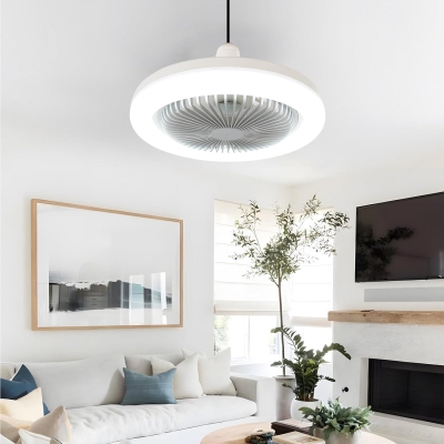 Acrylic Ceiling Fan, Fan Light with Remote for Small Spaces, Chrome Ceiling Fans
