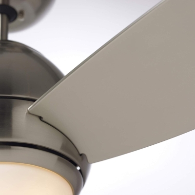 52 in. Brushed Steel LED Indoor Modern Ceiling Fan Light Fixture with Remote Control and Downrod Mount,