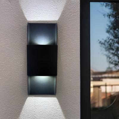 Durable Aluminum Outdoor Wall Light with High Brightness LED, Waterproof Design, and Glass Lampshade for Villas, Courtyards, and Balconies