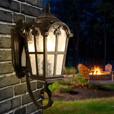 Durable Waterproof Outdoor Wall Light with Tempered Glass Lampshade, Die-Cast Aluminum, Easy Installation, Stainless Steel Accessories