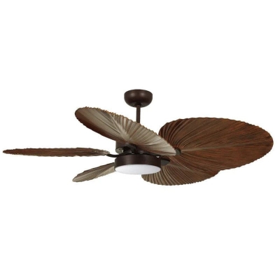 52 in. Tropical Low Profile Ceiling Fan with Light Kit Remote Control, Downrod Mount Ceiling Fan for Kitchen Dining Room Bathroom Living Room Bedroom