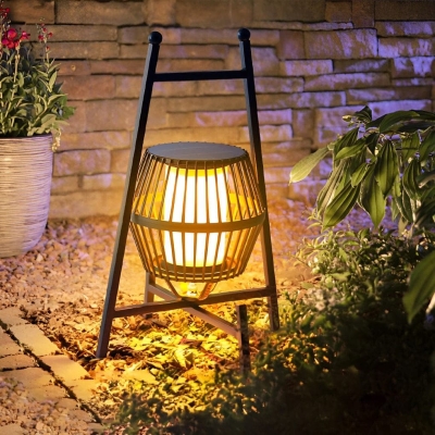 Solar-Powered Outdoor Lantern with Intelligent Light Control, Waterproof and Dustproof, Portable Stand Design for Garden, Lawn, or Balcony