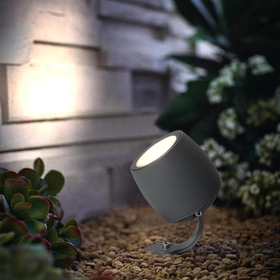 Stylish and Subtle Outdoor Spotlights, Perfect for Garden Highlights and Patio Illumination, Covers 10-15 Sq Meters, Gray Finish
