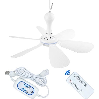 Portable Remote Control Fan, Silent Small DC Ceiling Fan, Hanging Fan for Rv Trailer Camping Tent Cruise Room Home, Outdoor Fan for Gazebo