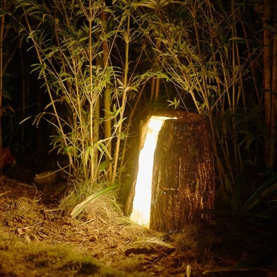 Tree Stump Shaped LED Outdoor Lights, Waterproof, Self-Cleaning, Perfect for Garden, Patio, Pathways, and More, Warm Lighting Atmosphere