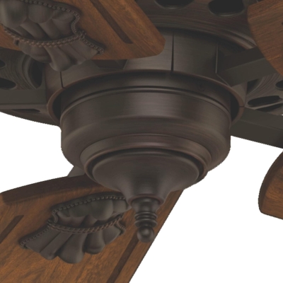 60 in. Farmhouse Walnut Brushed Ceiling Fan and Wall Control, Home Ceiling Fan