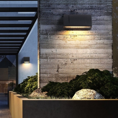 Modern Waterproof Industrial Wall Sconce, Black Finish, Beveled Shapes, and High Transmittance Glass for Urban Loft or Contemporary Home Decor