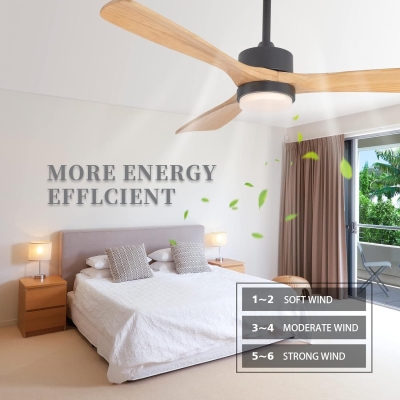 52 in. Ceiling Fans, Indoor Outdoor Ceiling Fan with Light and Remote Control, Outdoor Patio Ceiling Fans, Ceiling Fan for Living Room Bedroom Office