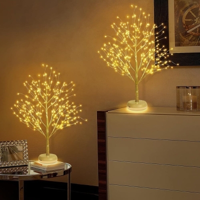 Tree-Shaped Desk Lamp Table Lamp for Bedside Dining Room Living Room Kitchen Counter Office Holiday Decoration