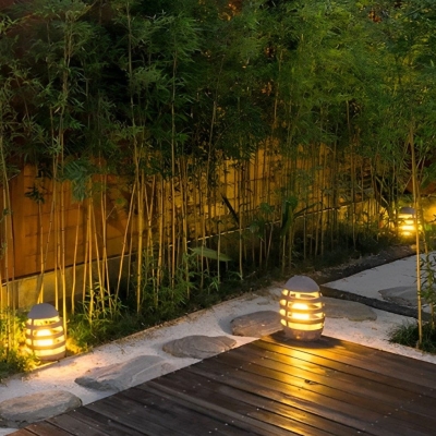 Durable Resin and Acrylic Pathway Light with E27 Base, Weatherproof for Lawn, Park, and Villa, LED Compatible, No Rust or Fading