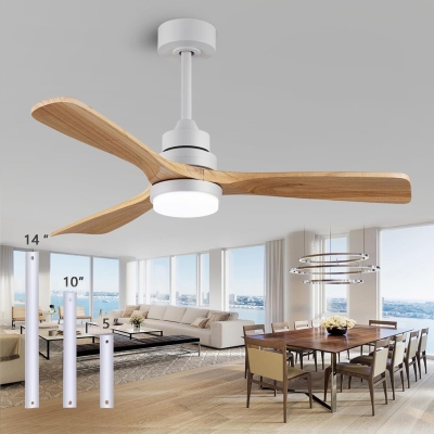 48 in. Remote Control Fan, Modern Indoor Outdoor Wood Ceiling Fan for Patio Living Room, Farmhouse Ceiling Fan with Light