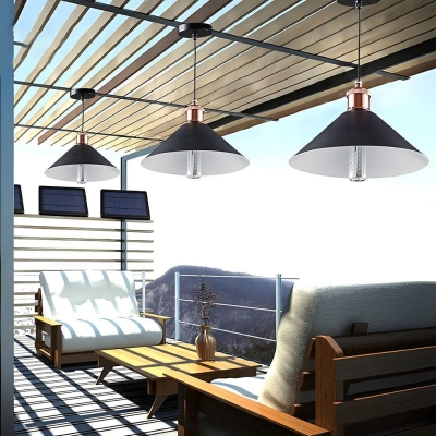 Solar-Powered Outdoor Chandelier with Classic Design, Wide Illumination, and Easy Installation for Patios, Garages, and Indoor Use