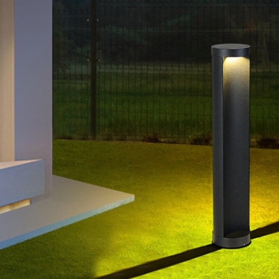 Durable IP65 Waterproof Cylindrical Lawn Lamp with High-Brightness LED, Die-Cast Aluminum Body, and Automatic Battery Protection for Outdoor Lighting