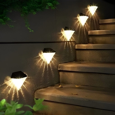 Solar Powered Outdoor Wall Light, Automatic Charging &amp; Night Activation, Waterproof for Garden, Courtyard, Steps &amp; Stairs, 8 Hours Illumination