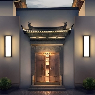 Modern Outdoor Wall Lamp with Motion Sensor, Die-Cast Aluminum, IP65 Waterproof, Rust Proof, Energy Efficient, Bright Acrylic Lampshade