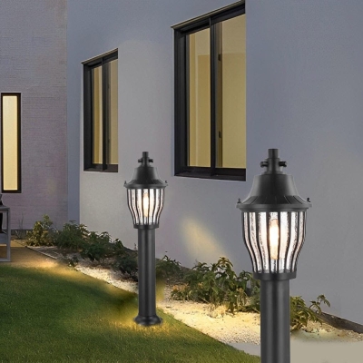 Durable Die Cast Aluminum Waterproof Lawn Lamp with Retro Industrial Design for Patio, Garden, and Pathway Lighting, Bright &amp; Warm Illumination