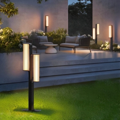 Modern Stainless Steel and Acrylic Outdoor Lawn Light, Waterproof, Easy to Install, Ideal for Garden, Porch, Backyard, and Sidewalk Lighting
