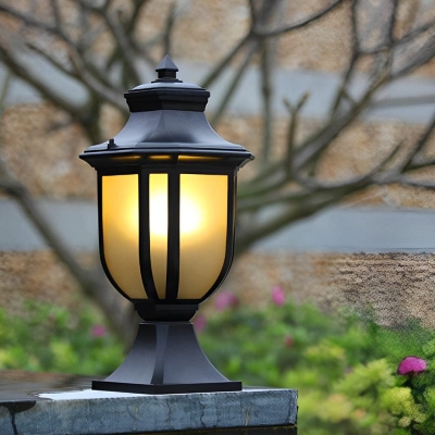 Durable Retro Fence Post Lights, Waterproof, Rustproof, and Moisture Proof Aluminum Alloy with Glass Lampshade for Cozy Outdoor Ambiance