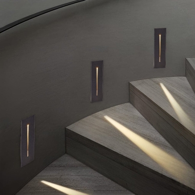 Durable Aluminum Recessed LED Stair Light, IP65 Waterproof, High Brightness, Energy-Saving for Outdoor Steps, Courtyards, and Aisles