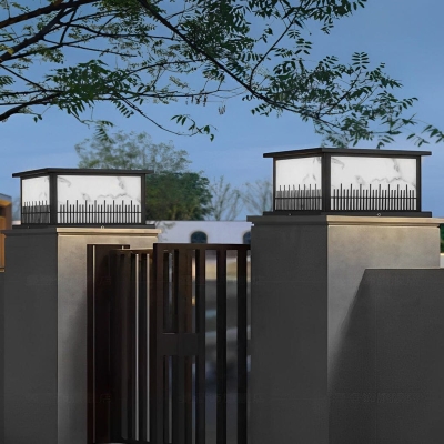Durable Stainless Steel Solar Outdoor Lights with Remote Control, Vintage Deck Post and Fence Lights, Waterproof, Adjustable Color Temperatures