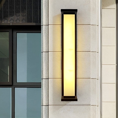 Classic Black Waterproof Outdoor Wall Lamp, Stainless Steel, Rustproof, Stylish Design, Warm Light for Porch, Garden, Backyard, Hallway