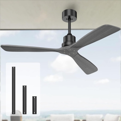 52 in. Grey Modern Ceiling Fan NO Light with Remote, Outdoor Ceiling Fans without Lights, Outdoor Fan for Patio, Good Ceiling Fans