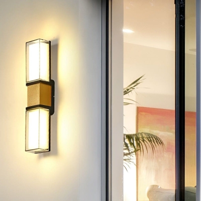 Durable Outdoor Wall Sconce with High Light Transmission Acrylic Lampshade, Rustproof Aluminum, Waterproof for Porch, Garden, and Terrace