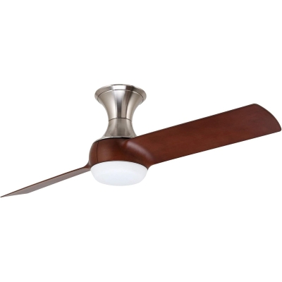 54 in. Contemporary 2-Blade Ceiling Fan with LED Light and 6-Speed Wall Control