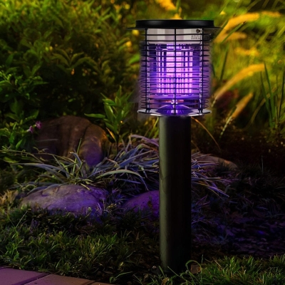 Waterproof Solar Bug Zapper Light with Dual Light Frequency, USB Charging, and Automatic Day/Night Mode for Indoor and Outdoor Mosquito Control