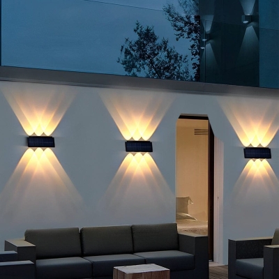 Energy-Efficient LED Wall Washer Light with Solar-Powered Automatic On/Off, High Brightness, and Unique Decorative Design for Outdoor Use
