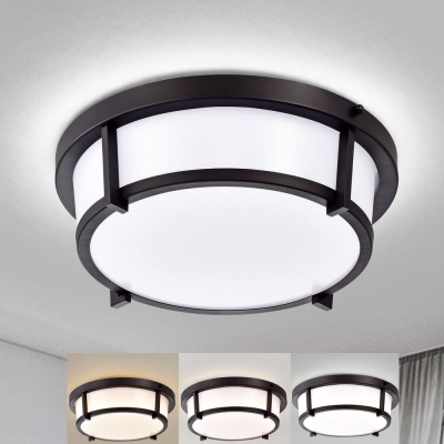 Modern Dimmable LED Ceiling Light, Round Flush Mount Ceiling Light with Circle Acrylic Lamp Shade  for Living Room Bedroom Dining Room Office Hallway Closet Balcony