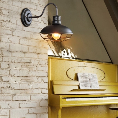 Vintage Iron Fan Shape Wall Lamp, Waterproof, Rust Proof, and Wear-Resistant, Perfect for Indoor and Outdoor Decor, LED Exterior Light